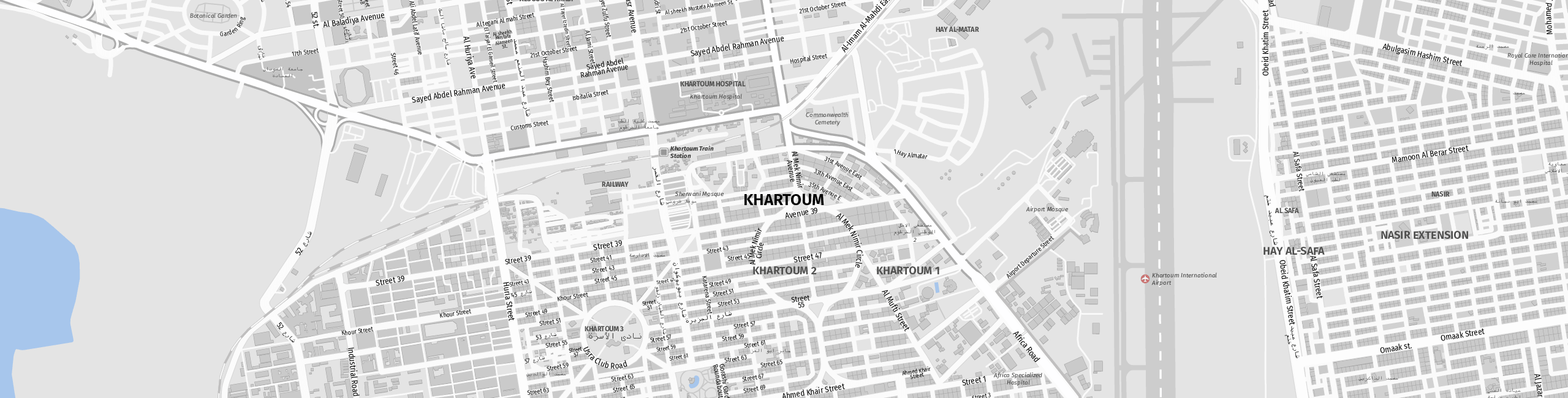 Stadtplan Khartoum zum Downloaden.