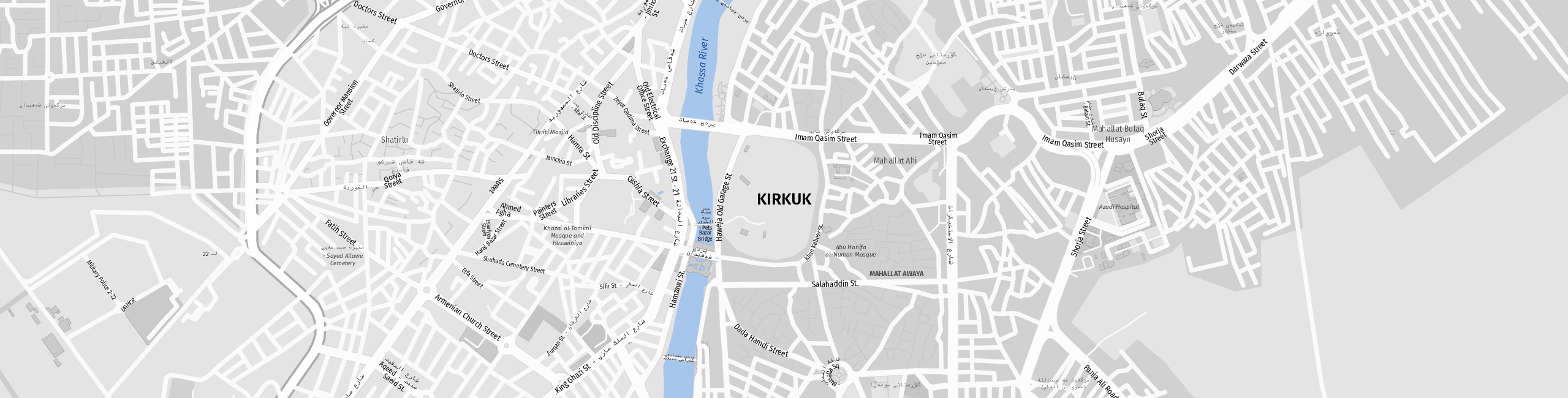Stadtplan Kirkuk zum Downloaden.