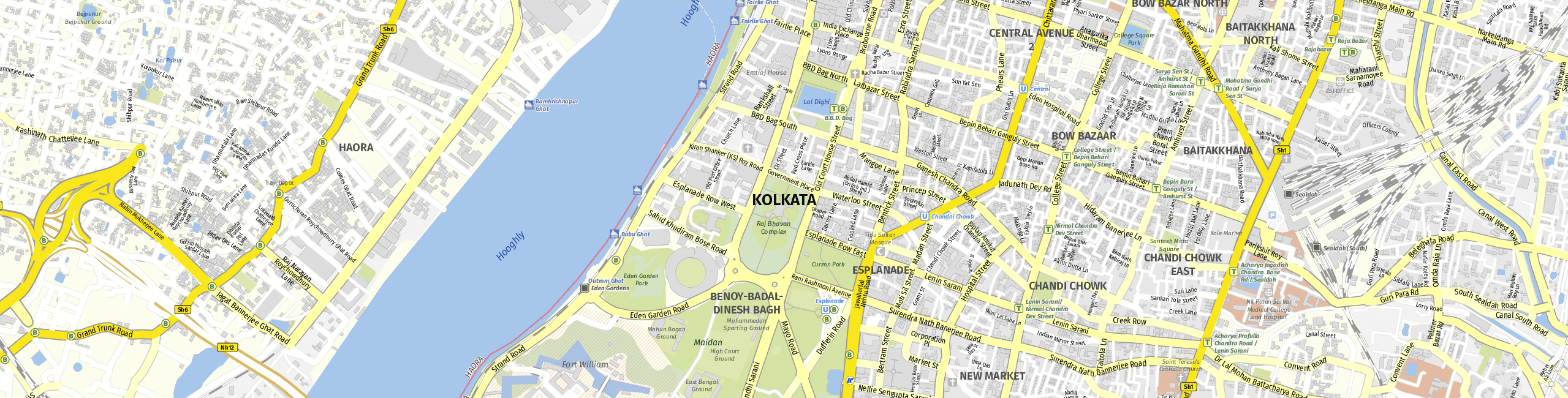Stadtplan Kolkata zum Downloaden.