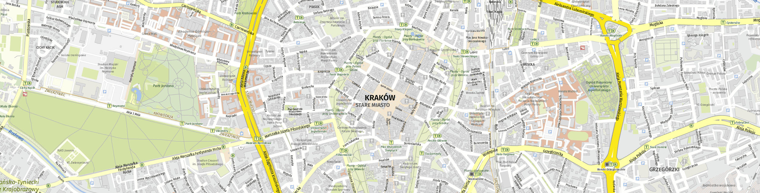 Stadtplan Krakow zum Downloaden.