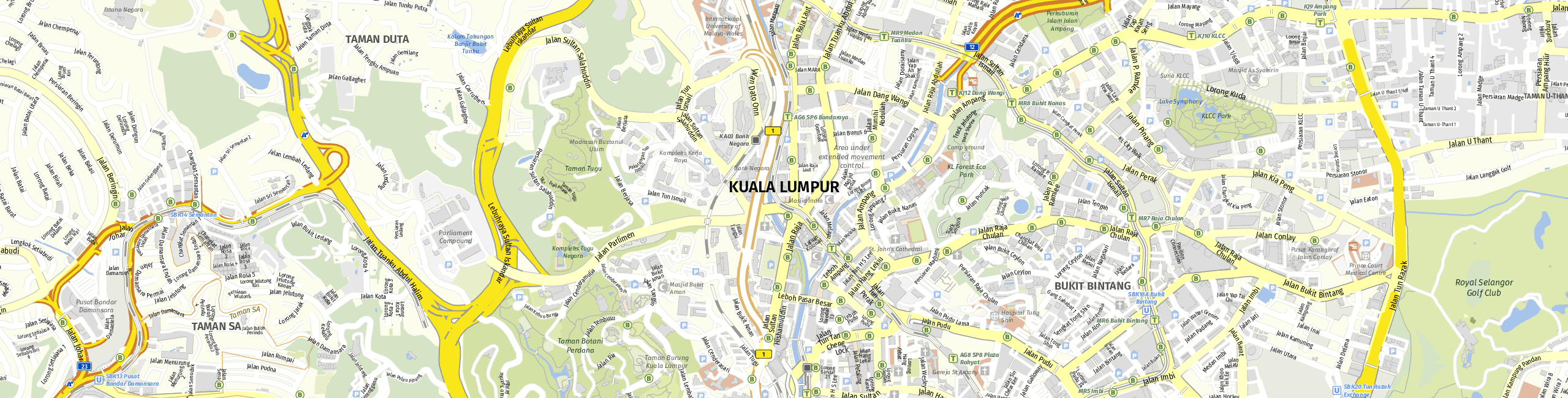 Stadtplan Kuala Lumpur zum Downloaden.