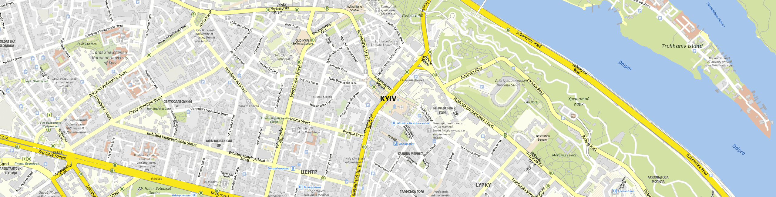 Stadtplan Kyiv zum Downloaden.