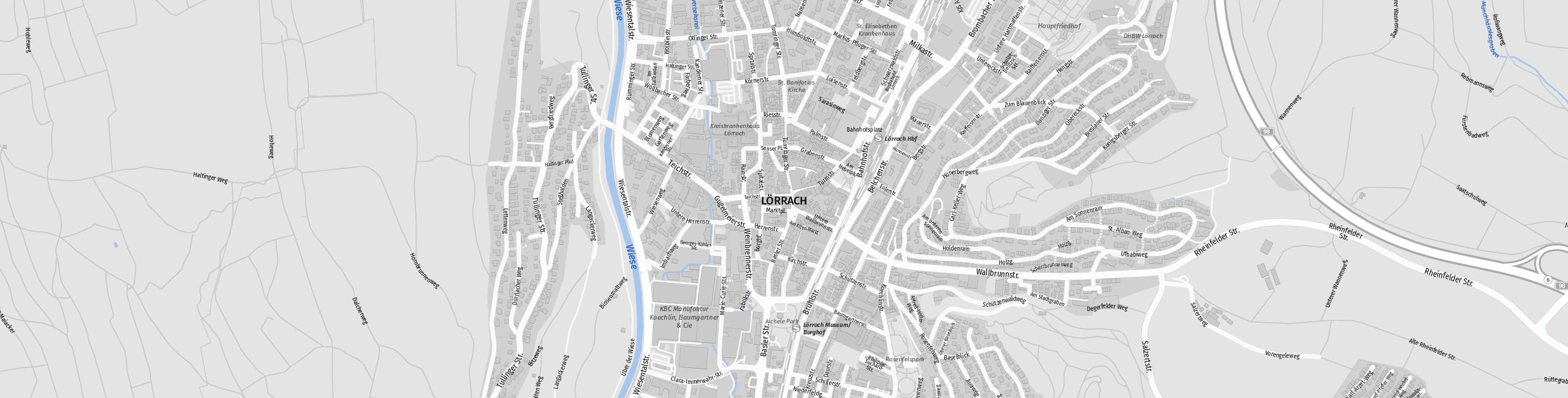 Stadtplan Lörrach zum Downloaden.