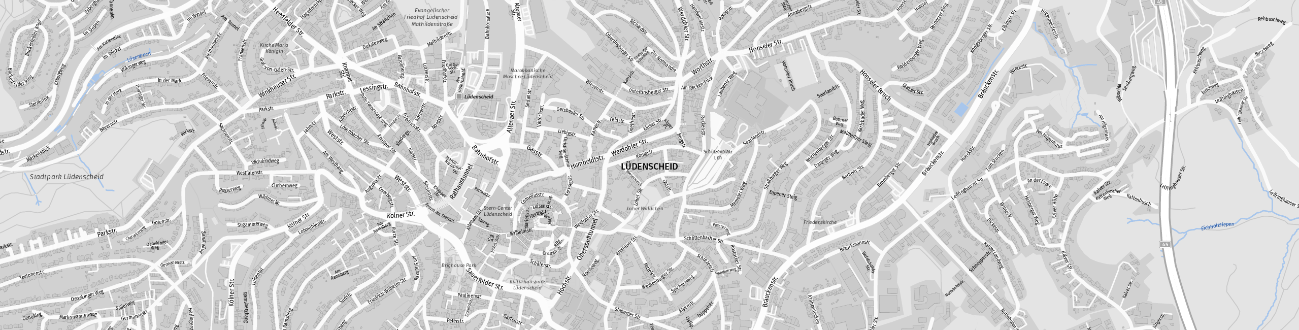 Stadtplan Lüdenscheid zum Downloaden.