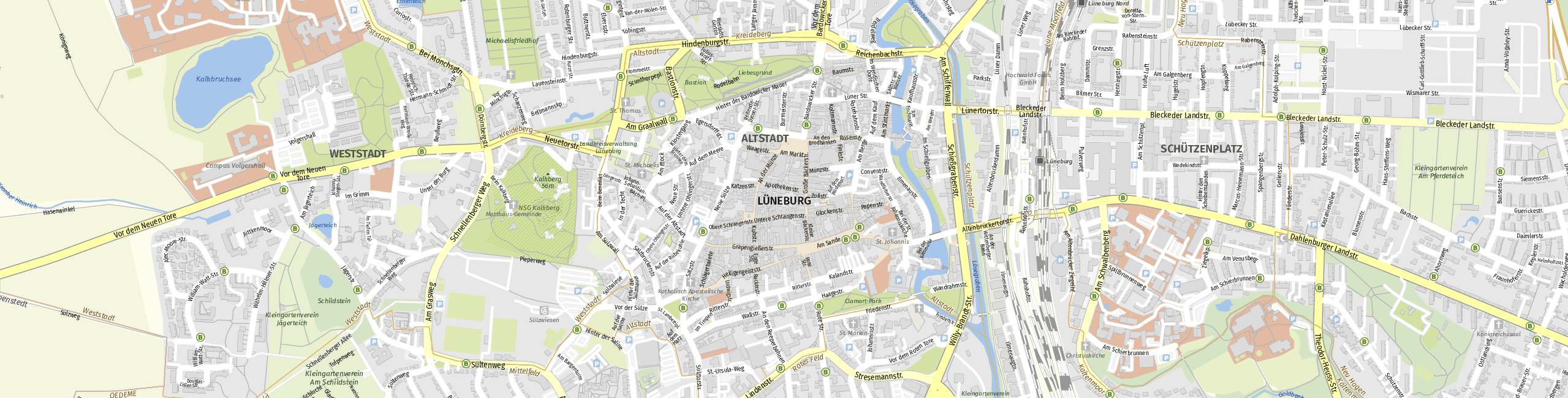 Stadtplan Lüneburg zum Downloaden.