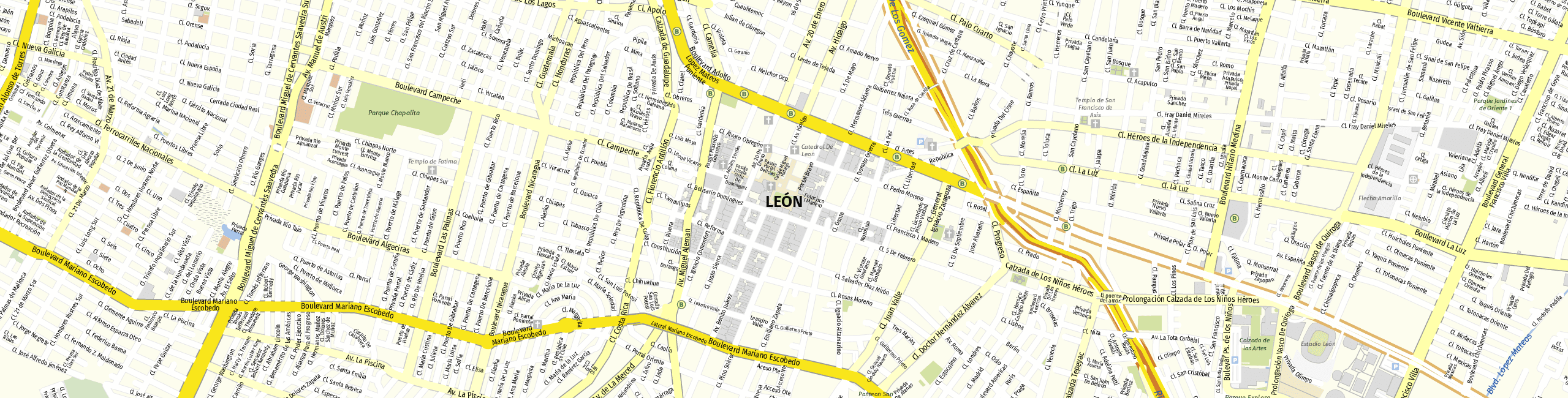 Stadtplan León zum Downloaden.