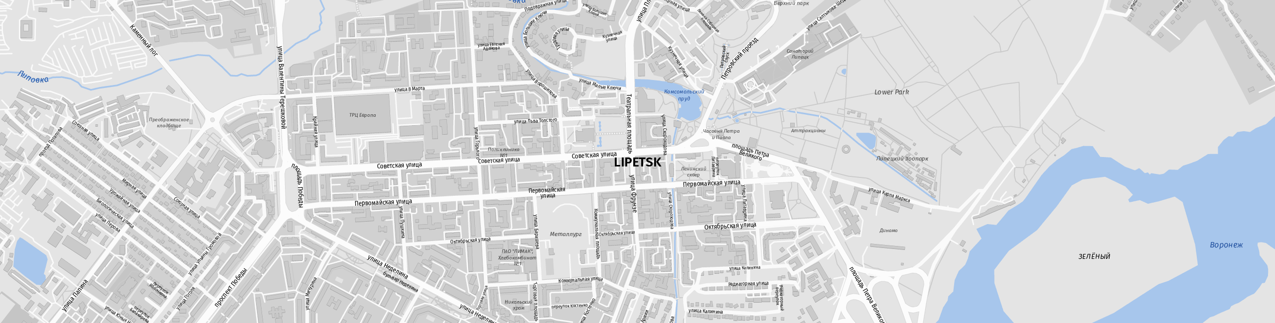 Stadtplan Lipetsk zum Downloaden.