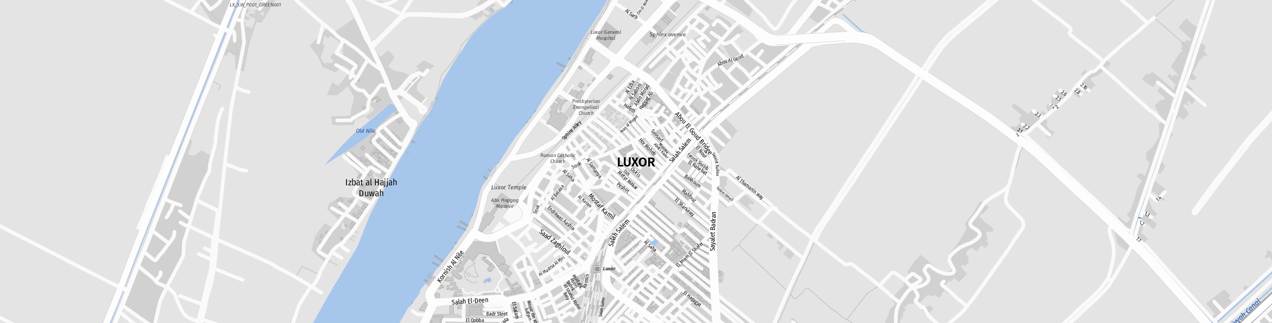 Stadtplan Luxor zum Downloaden.