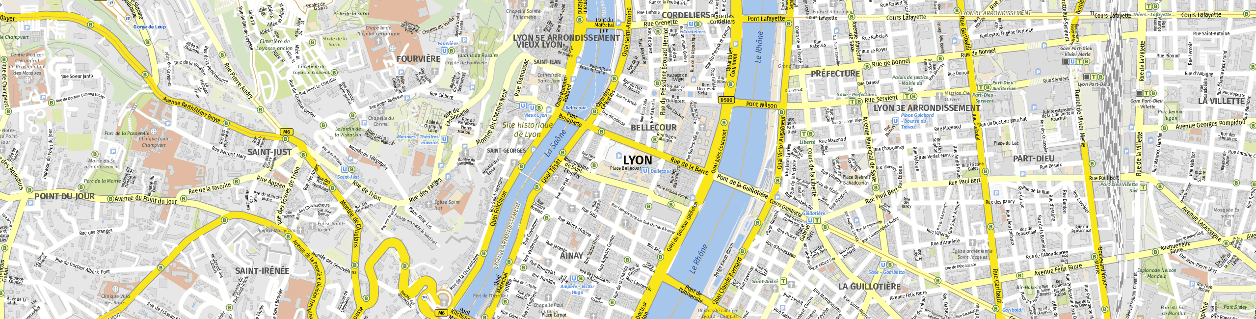 Stadtplan Lyon zum Downloaden.