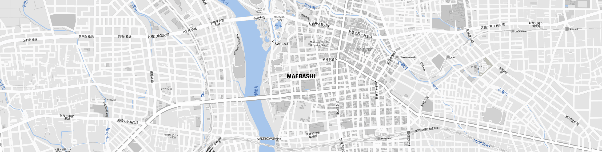 Stadtplan Maebashi zum Downloaden.