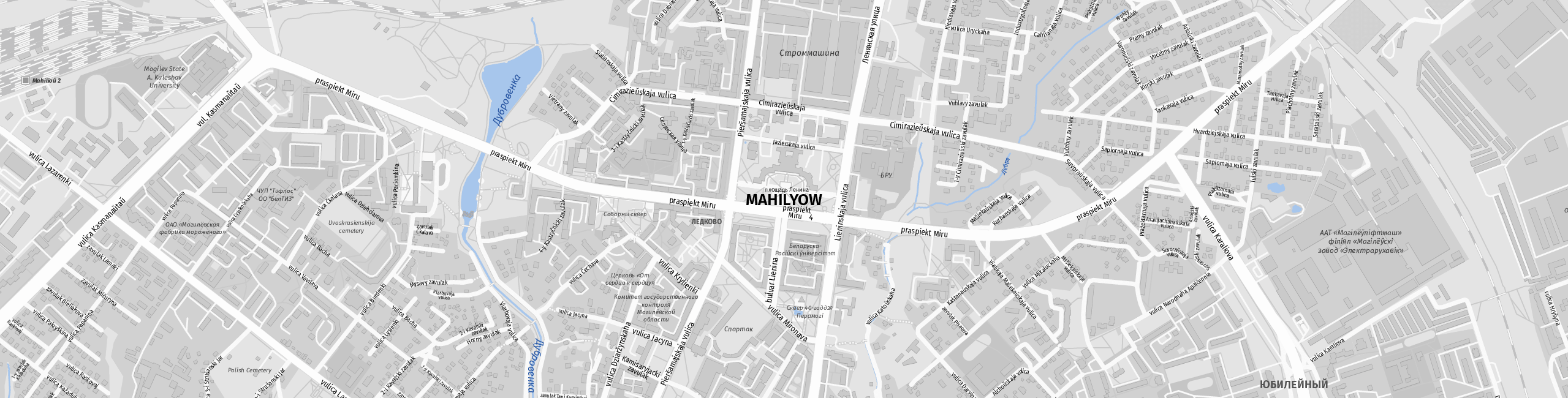 Stadtplan Mahilyow zum Downloaden.