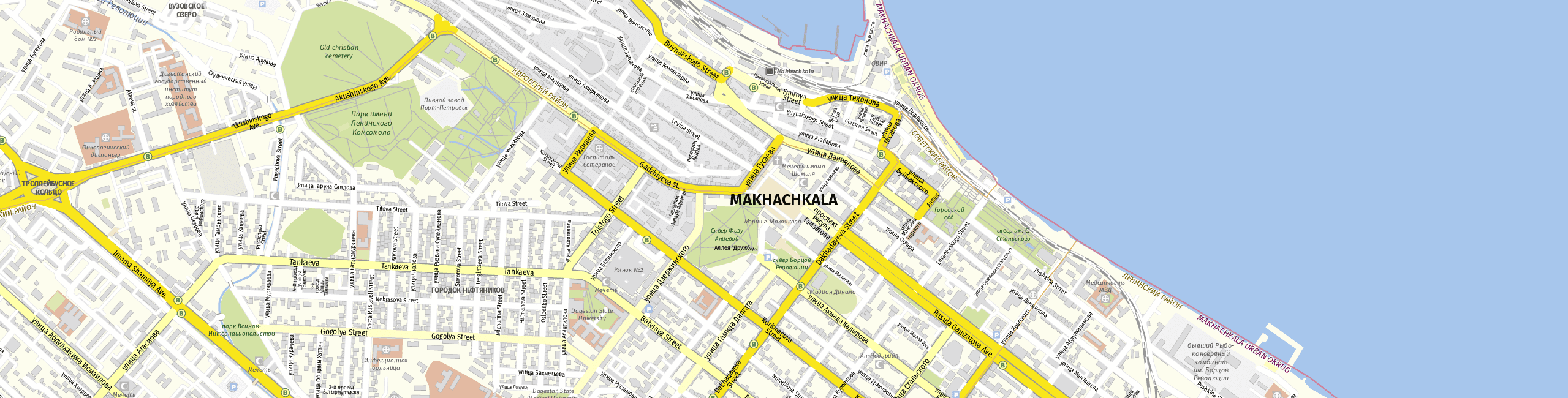 Stadtplan Makhachkala zum Downloaden.
