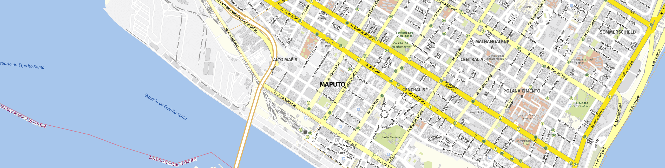 Stadtplan Maputo zum Downloaden.