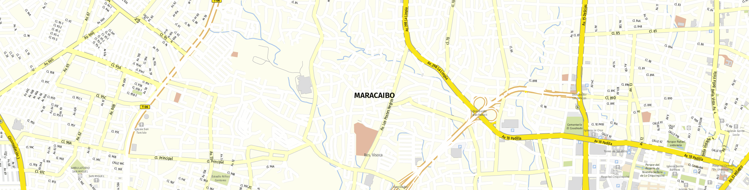 Stadtplan Maracaibo zum Downloaden.
