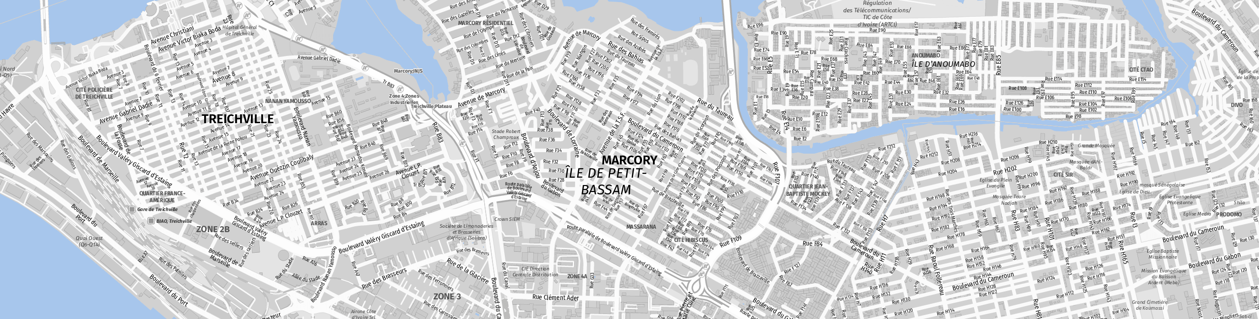 Stadtplan Marcory zum Downloaden.