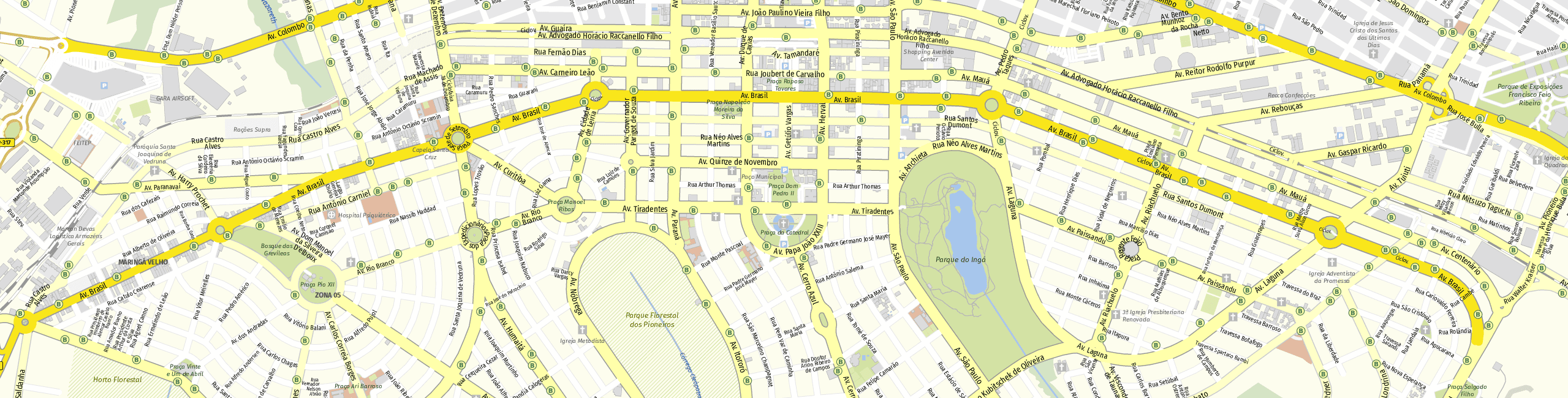 Stadtplan Maringá zum Downloaden.
