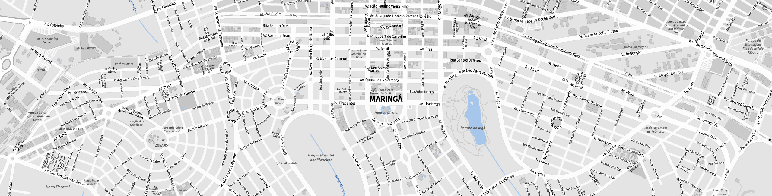 Stadtplan Maringá zum Downloaden.