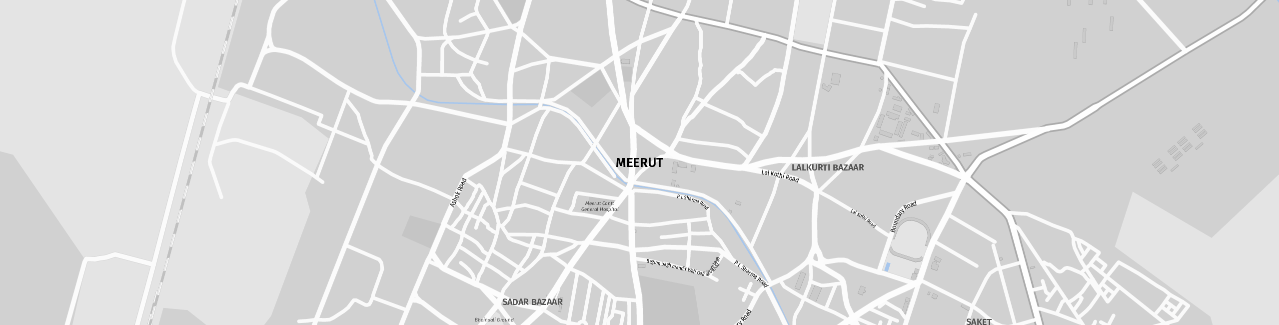 Stadtplan Meerut zum Downloaden.