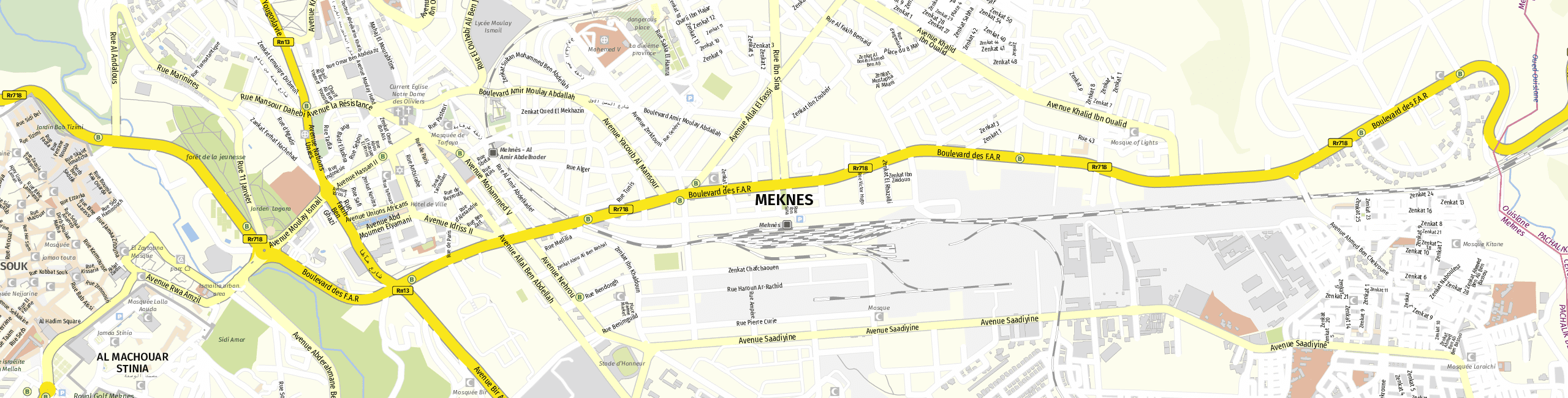 Stadtplan Meknès zum Downloaden.