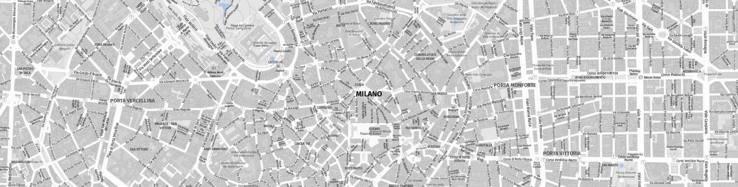 Stadtplan Milano zum Downloaden.