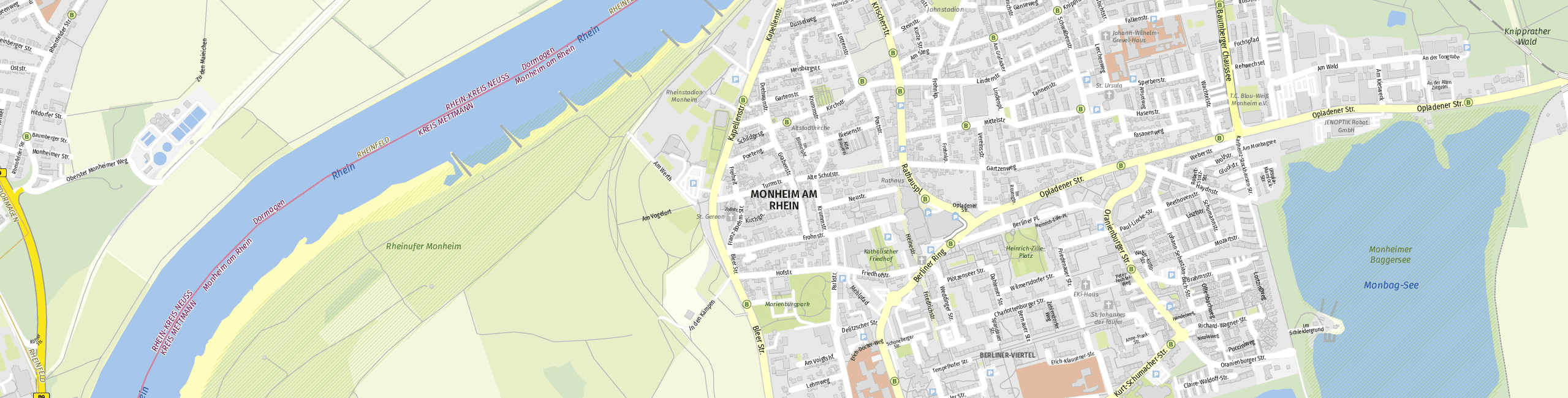 Stadtplan Monheim am Rhein zum Downloaden.