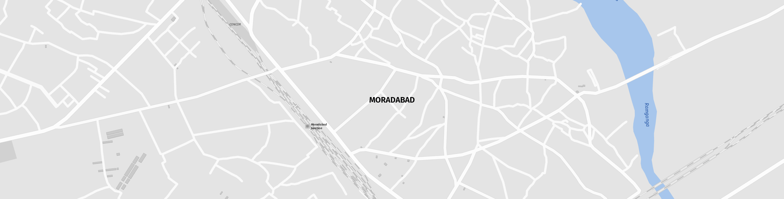 Stadtplan Moradabad zum Downloaden.