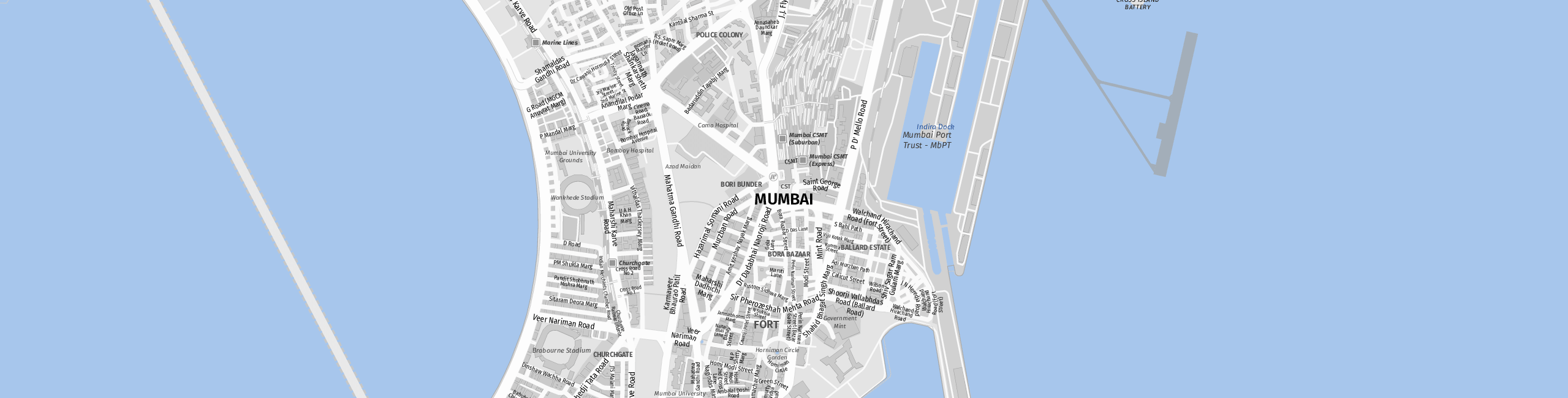 Stadtplan Mumbai zum Downloaden.