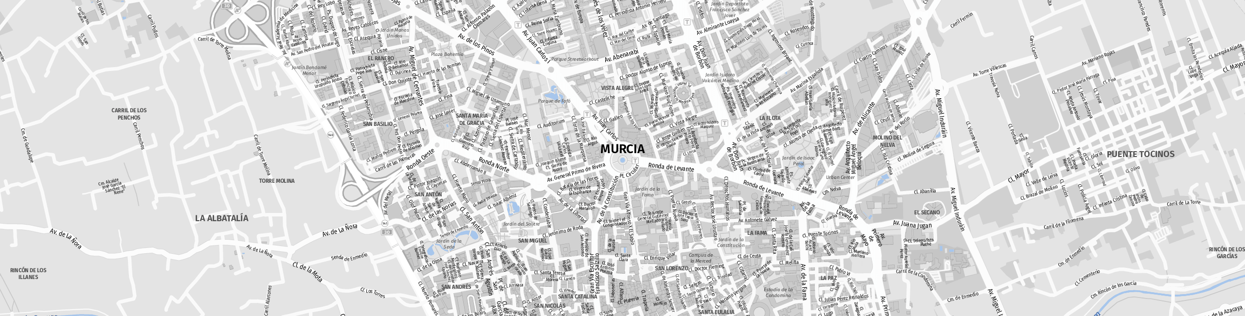 Stadtplan Murcia zum Downloaden.
