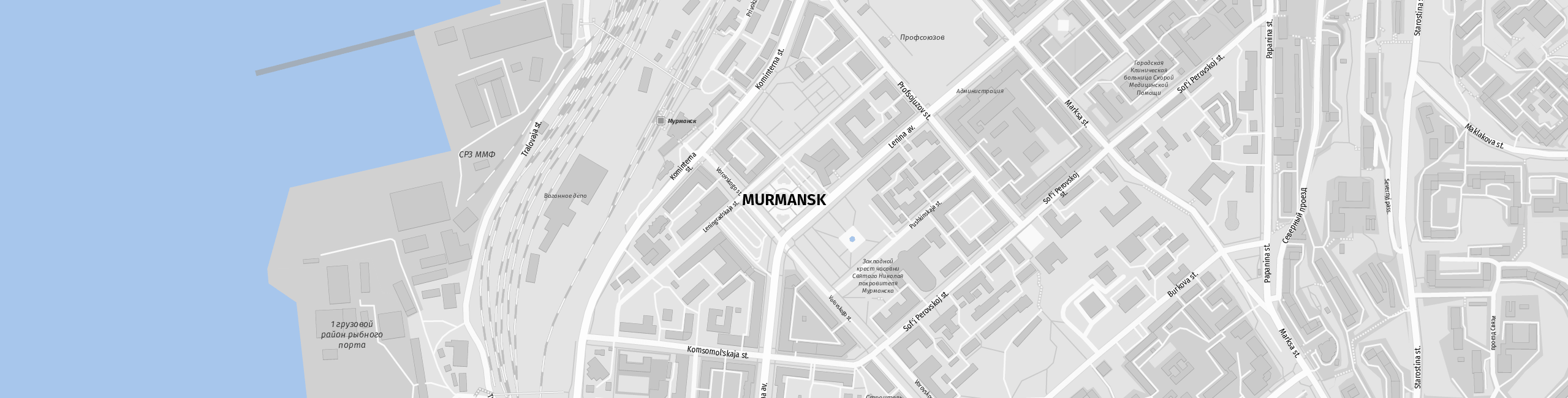 Stadtplan Murmansk zum Downloaden.