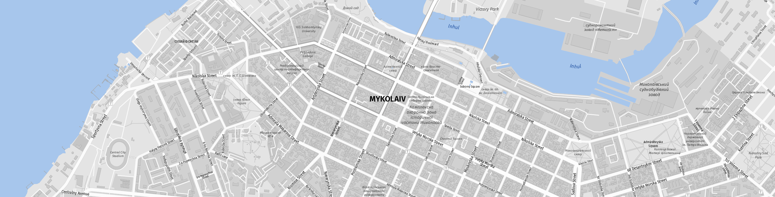 Stadtplan Mykolajiw zum Downloaden.