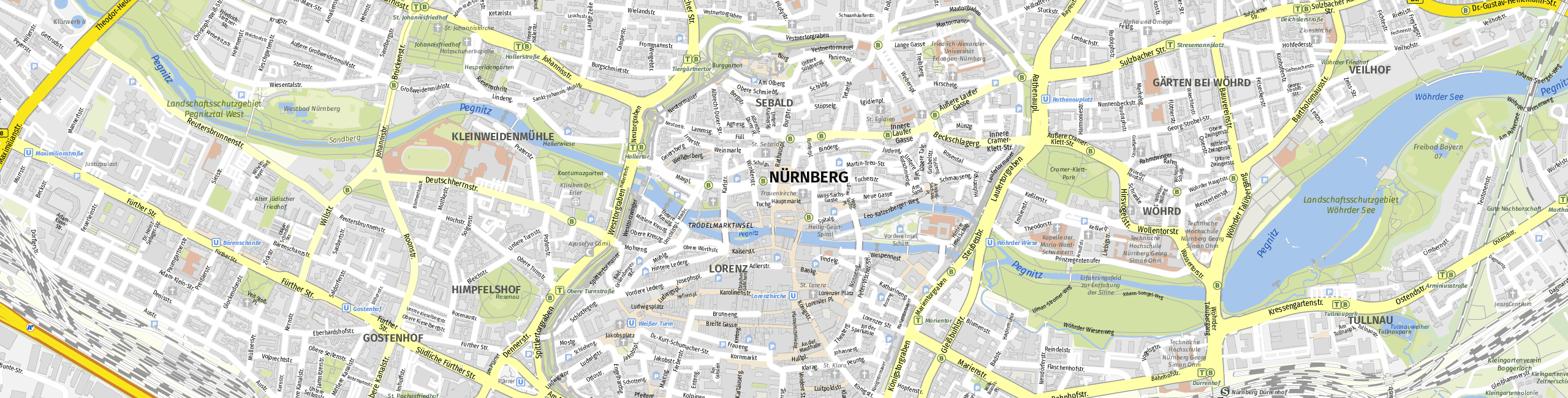 Stadtplan Nürnberg zum Downloaden.