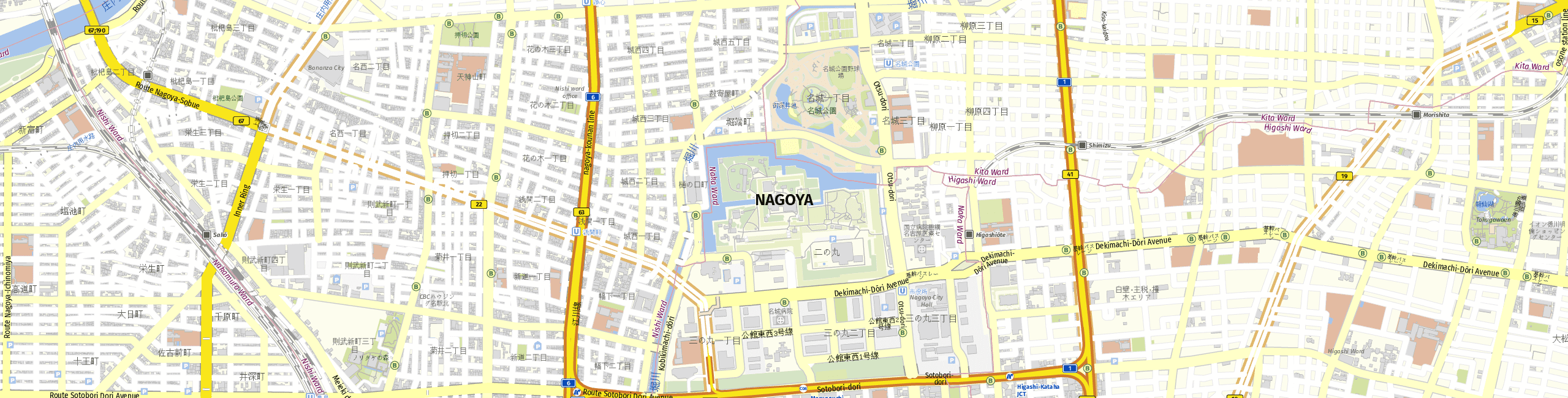 Stadtplan Nagoya zum Downloaden.