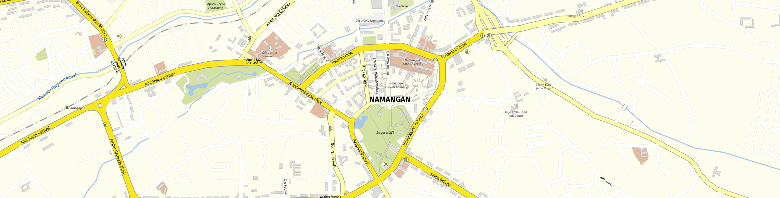 Stadtplan Namangan zum Downloaden.