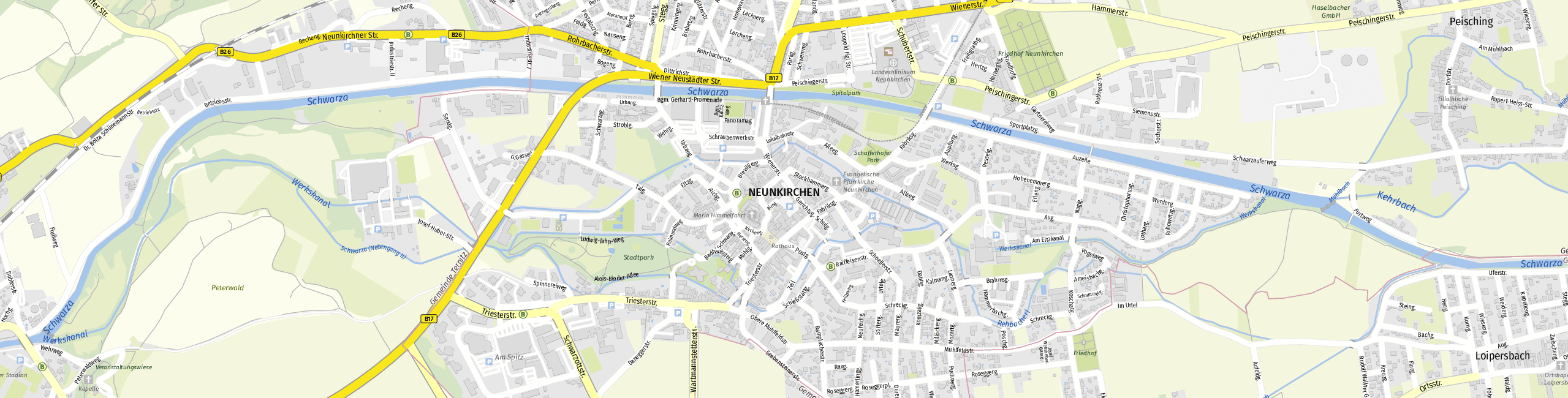 Stadtplan Neunkirchen zum Downloaden.