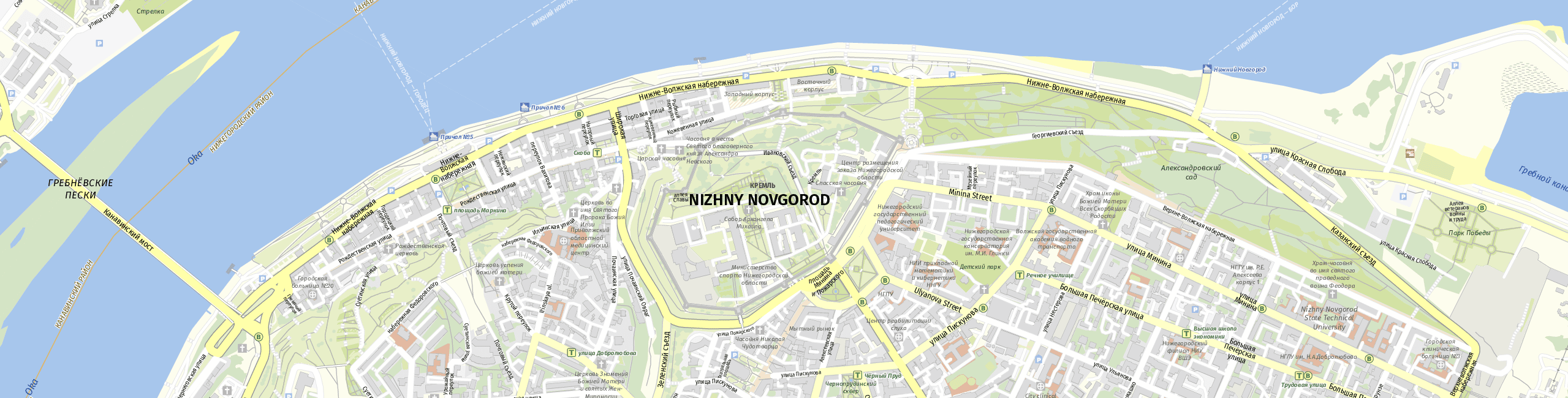 Stadtplan Nizhny Novgorod zum Downloaden.