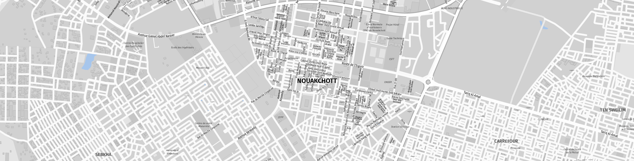 Stadtplan Nouakchott zum Downloaden.