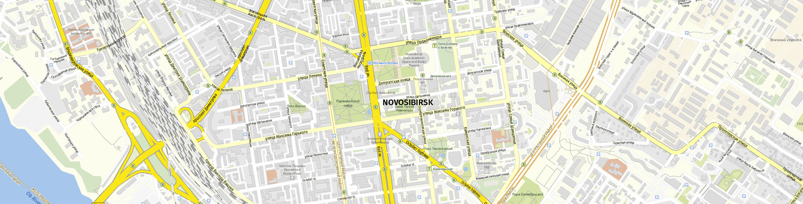 Stadtplan Novosibirsk zum Downloaden.