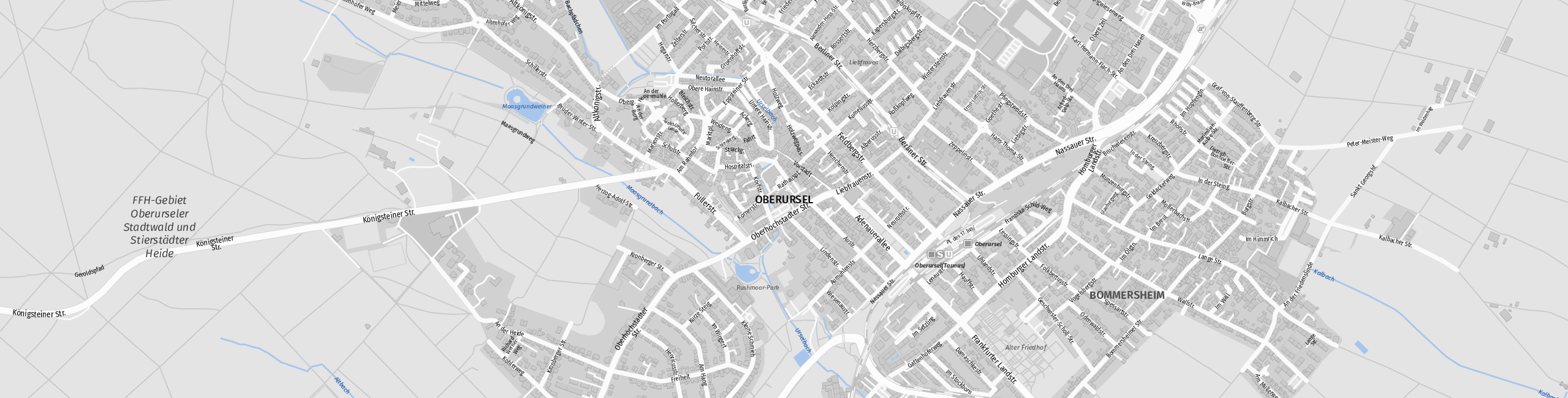 Stadtplan Oberursel (Taunus) zum Downloaden.