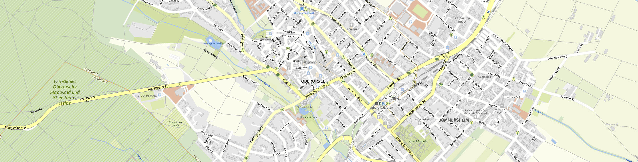 Stadtplan Oberursel (Taunus) zum Downloaden.