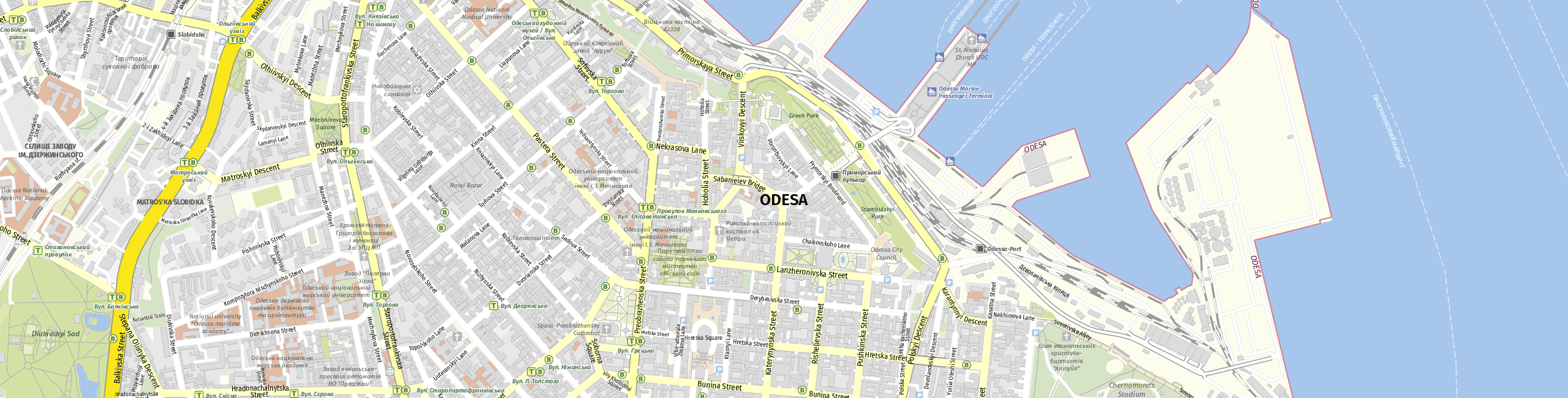 Stadtplan Odessa zum Downloaden.