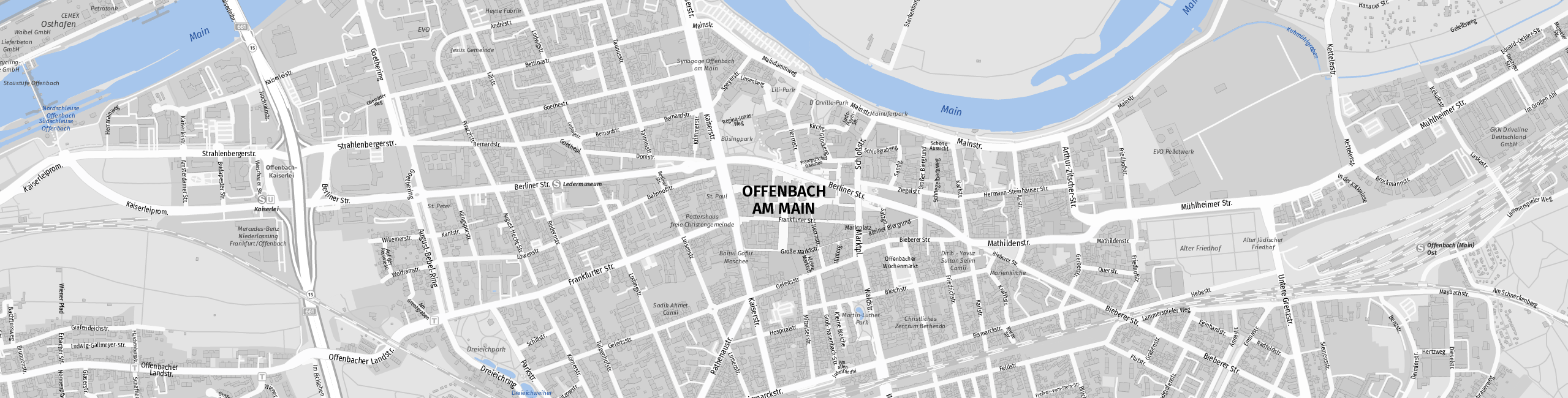 Stadtplan Offenbach am Main zum Downloaden.