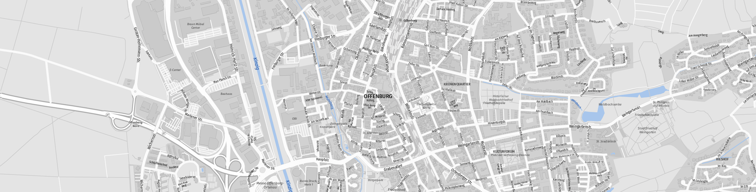 Stadtplan Offenburg zum Downloaden.