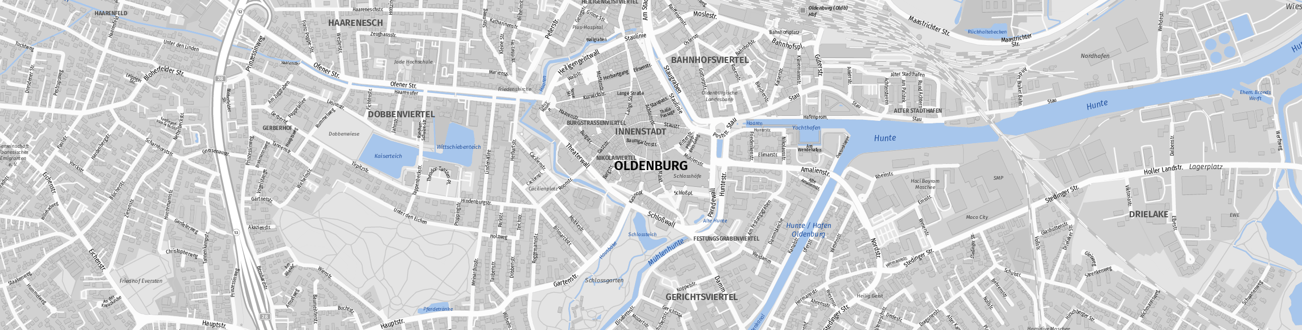 Stadtplan Oldenburg zum Downloaden.