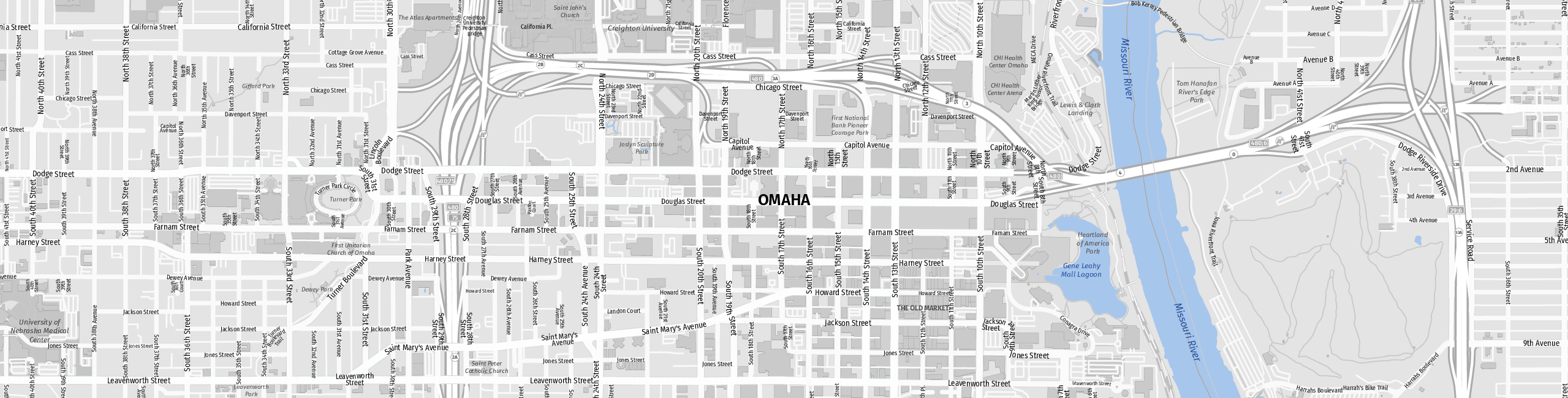 Stadtplan Omaha zum Downloaden.