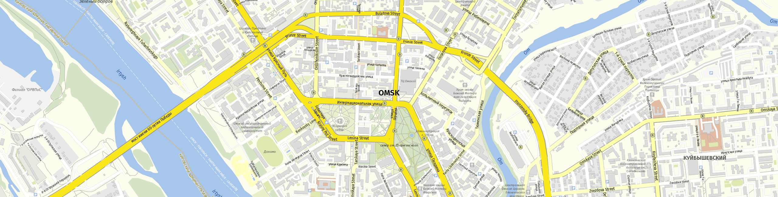 Stadtplan Omsk zum Downloaden.