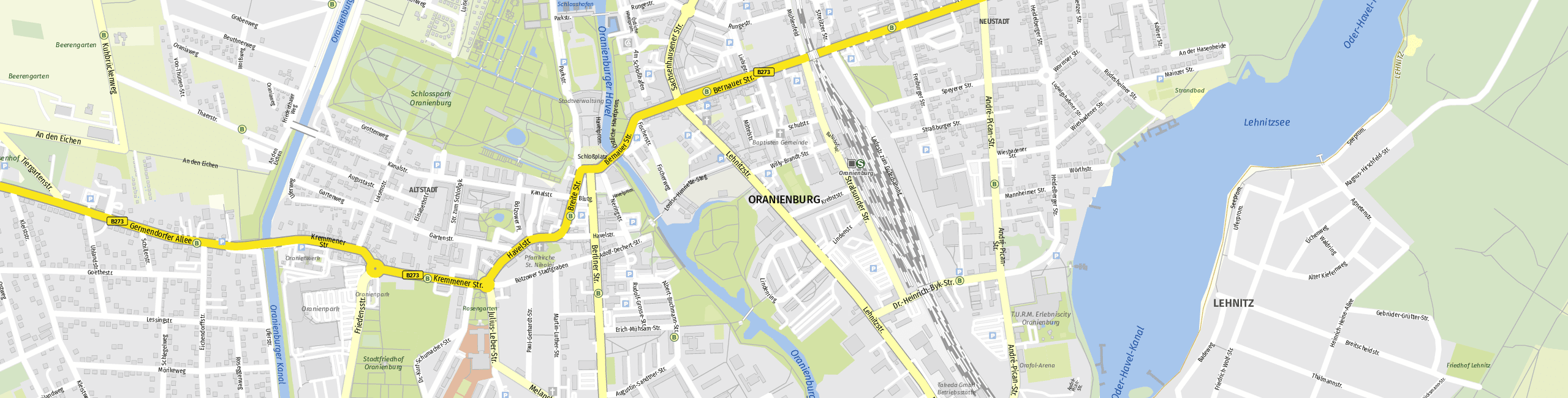 Stadtplan Oranienburg zum Downloaden.