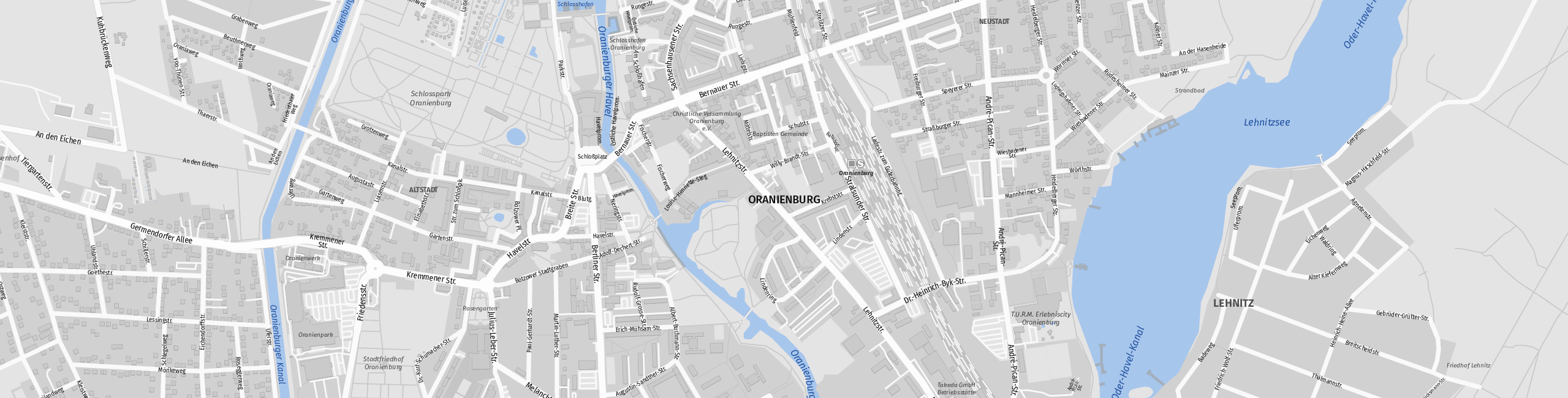 Stadtplan Oranienburg zum Downloaden.