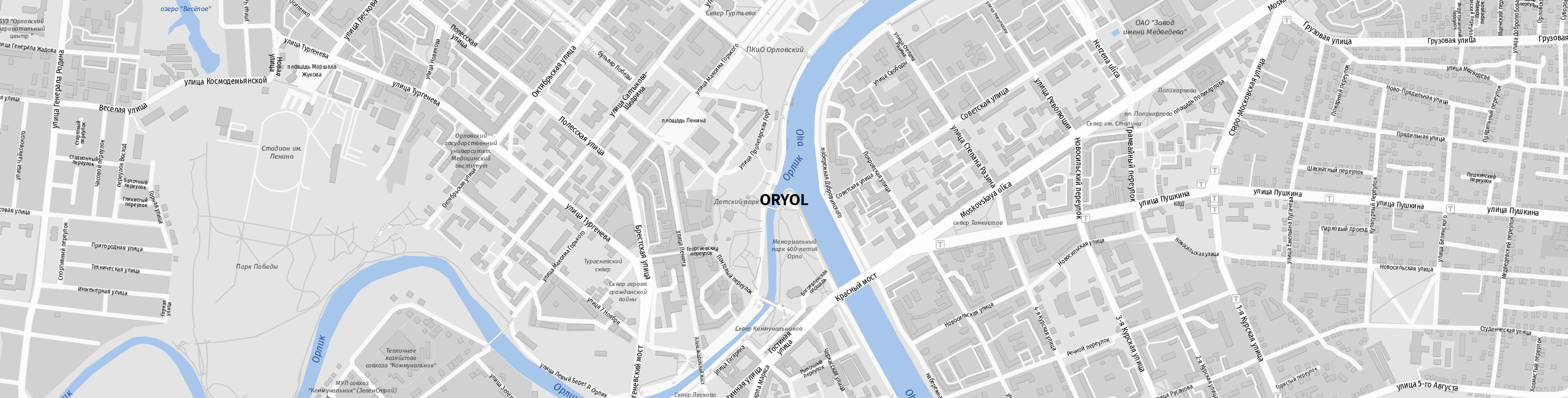 Stadtplan Oryol zum Downloaden.