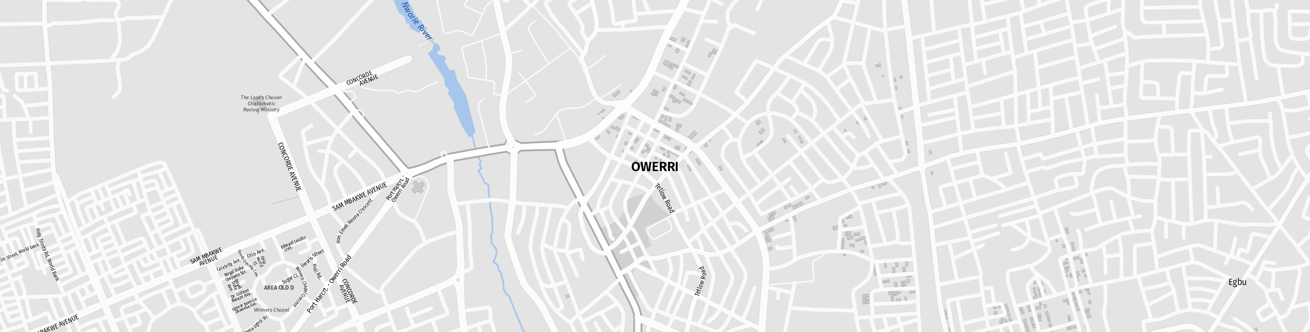 Stadtplan Owerri zum Downloaden.