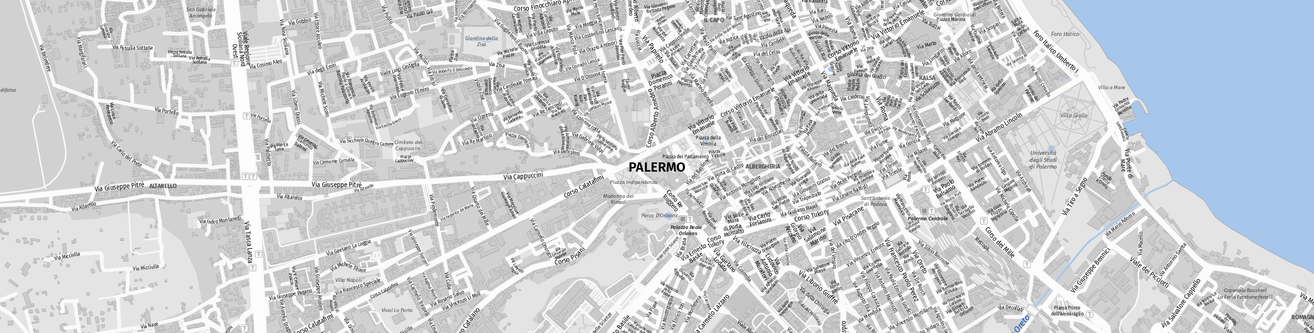 Stadtplan Palermo zum Downloaden.